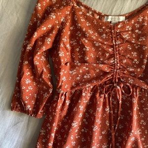 Large Patterned Orange Dress